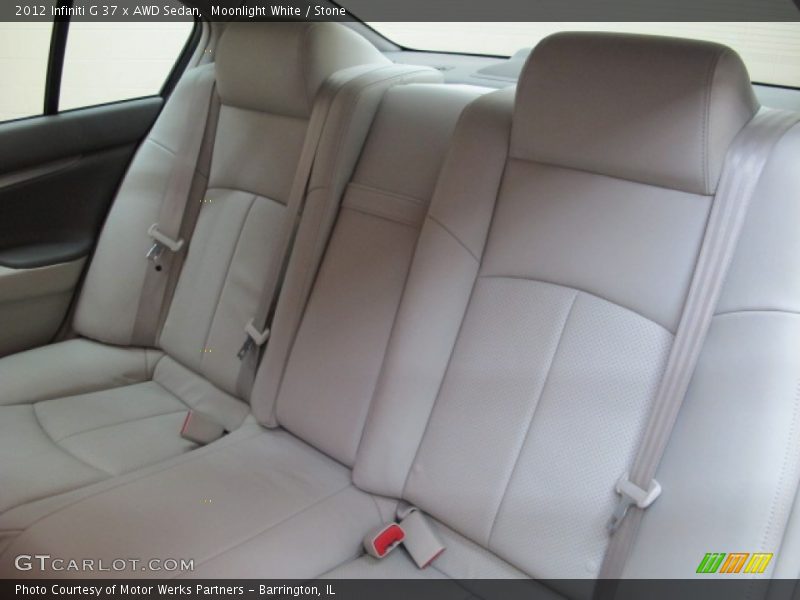 Moonlight White / Stone 2012 Infiniti G 37 x AWD Sedan
