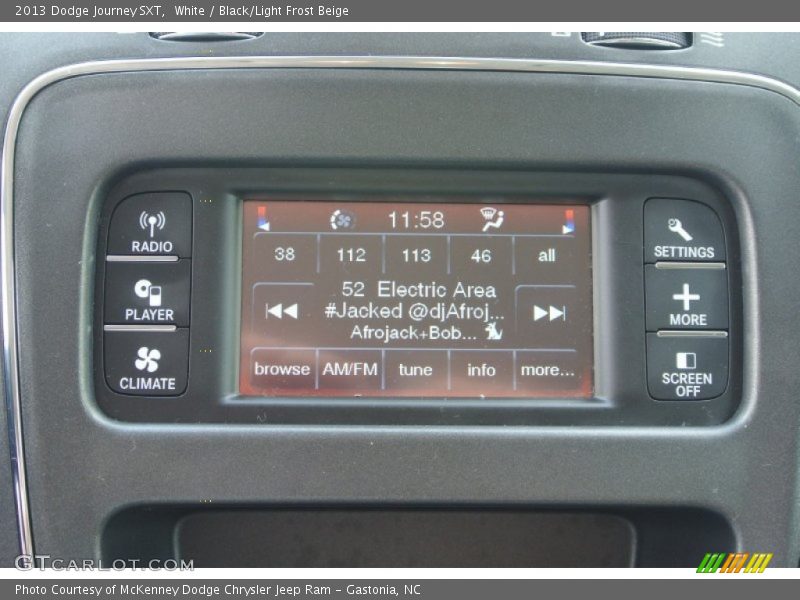 White / Black/Light Frost Beige 2013 Dodge Journey SXT