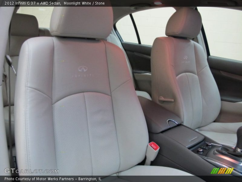 Moonlight White / Stone 2012 Infiniti G 37 x AWD Sedan