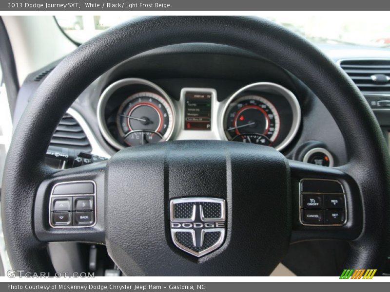 White / Black/Light Frost Beige 2013 Dodge Journey SXT