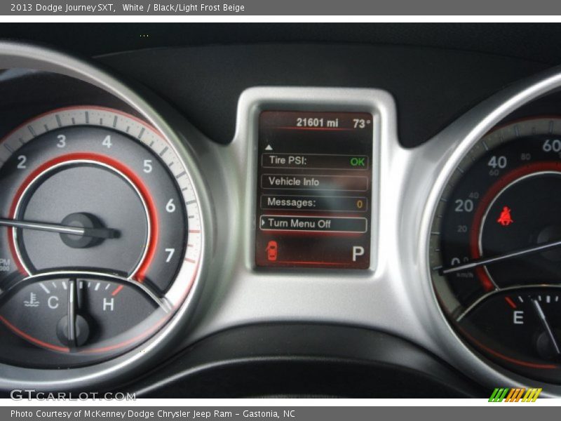 White / Black/Light Frost Beige 2013 Dodge Journey SXT