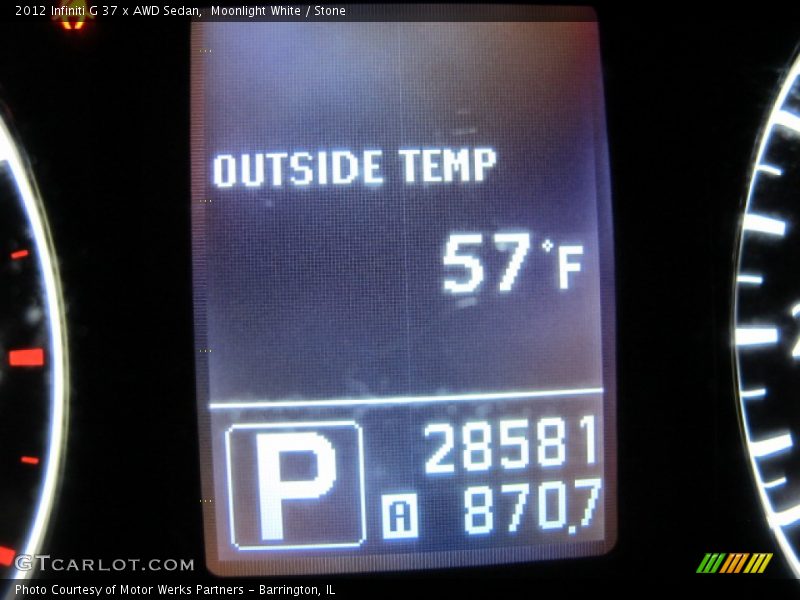 Moonlight White / Stone 2012 Infiniti G 37 x AWD Sedan