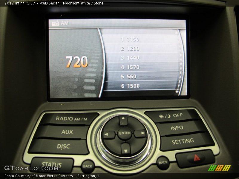 Moonlight White / Stone 2012 Infiniti G 37 x AWD Sedan