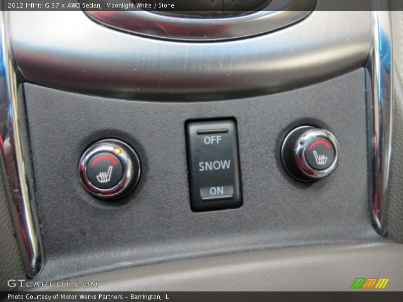 Moonlight White / Stone 2012 Infiniti G 37 x AWD Sedan