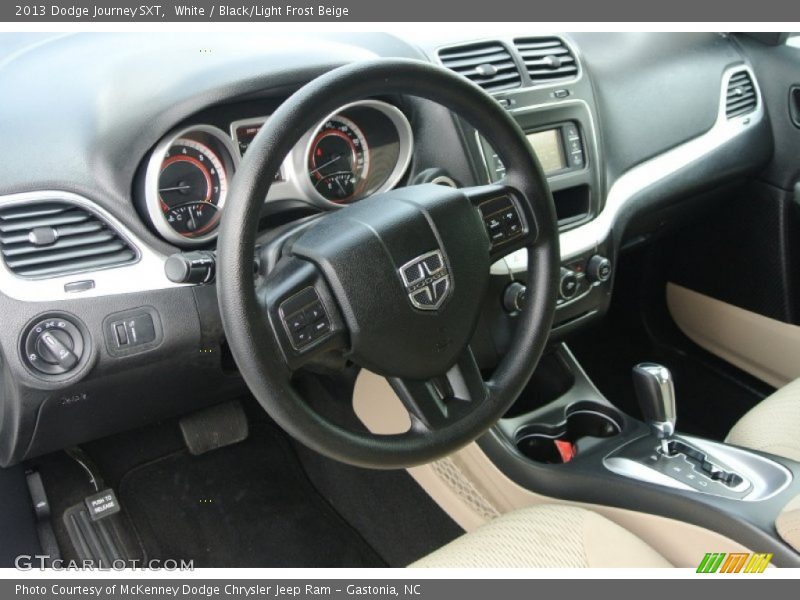 White / Black/Light Frost Beige 2013 Dodge Journey SXT