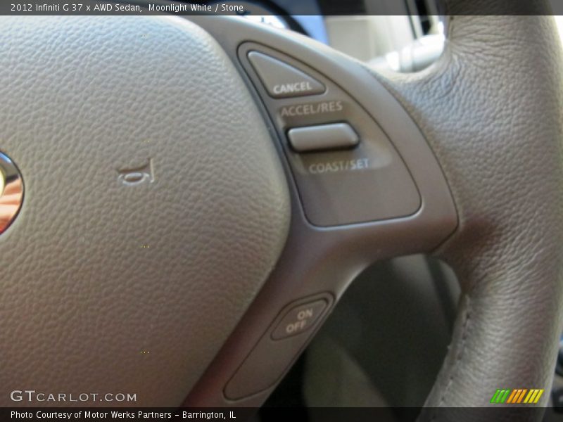 Moonlight White / Stone 2012 Infiniti G 37 x AWD Sedan