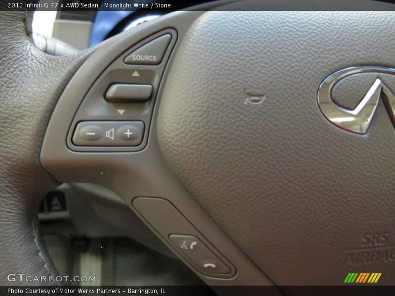 Moonlight White / Stone 2012 Infiniti G 37 x AWD Sedan