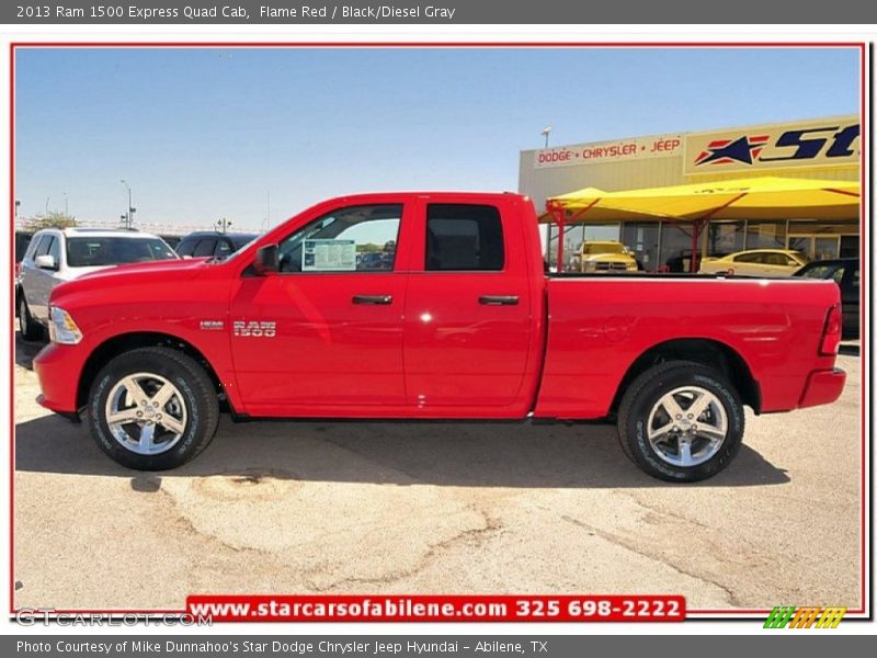 Flame Red / Black/Diesel Gray 2013 Ram 1500 Express Quad Cab