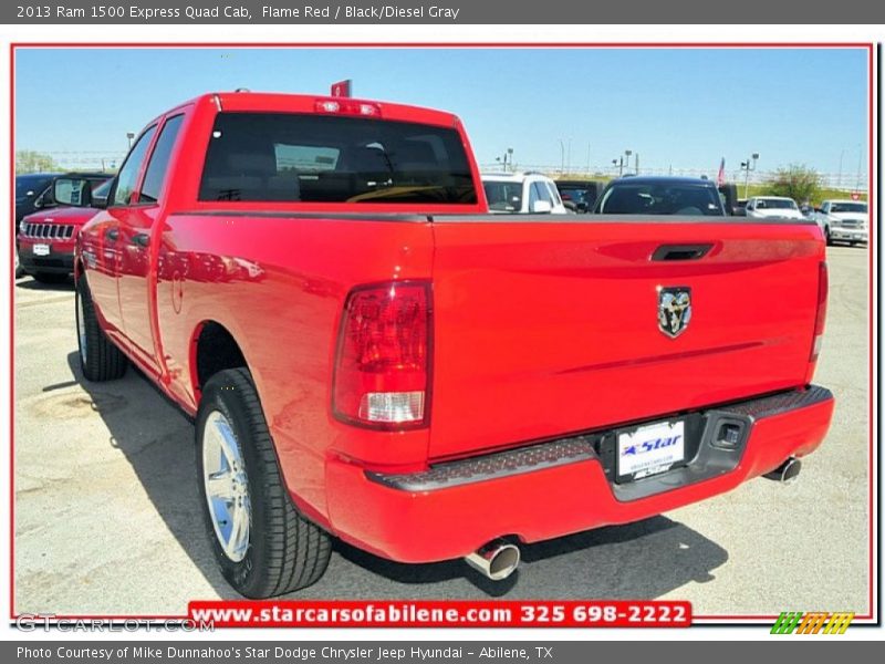 Flame Red / Black/Diesel Gray 2013 Ram 1500 Express Quad Cab