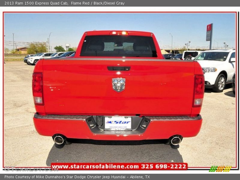 Flame Red / Black/Diesel Gray 2013 Ram 1500 Express Quad Cab