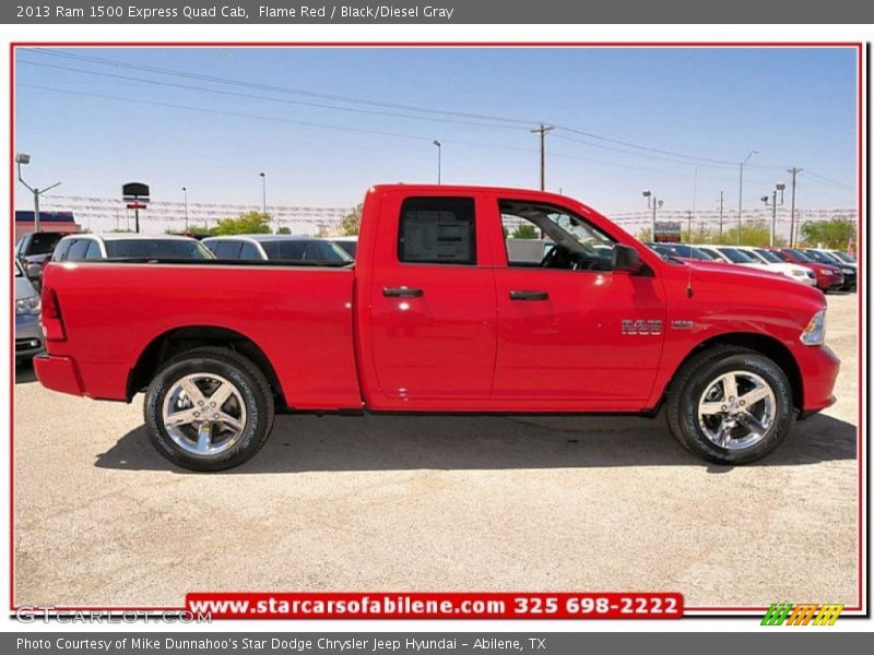 Flame Red / Black/Diesel Gray 2013 Ram 1500 Express Quad Cab