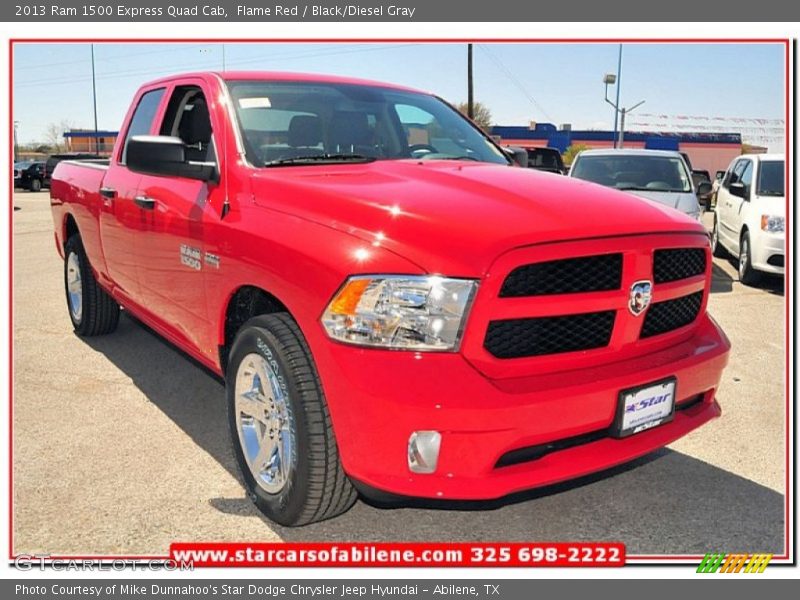 Flame Red / Black/Diesel Gray 2013 Ram 1500 Express Quad Cab