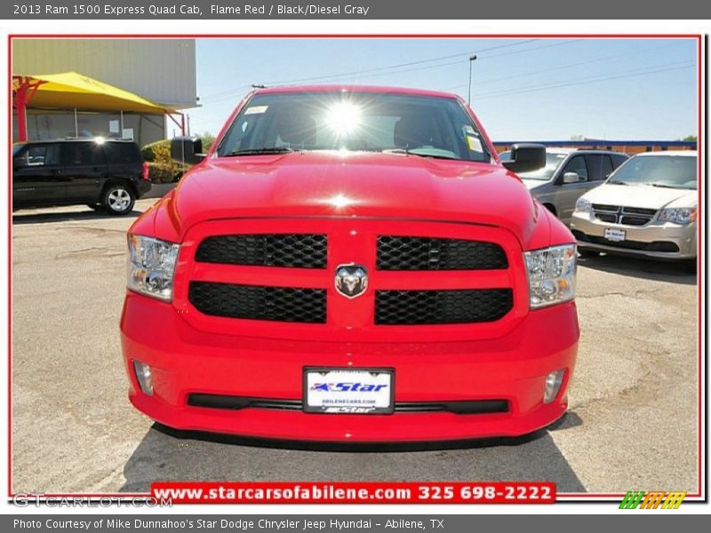 Flame Red / Black/Diesel Gray 2013 Ram 1500 Express Quad Cab