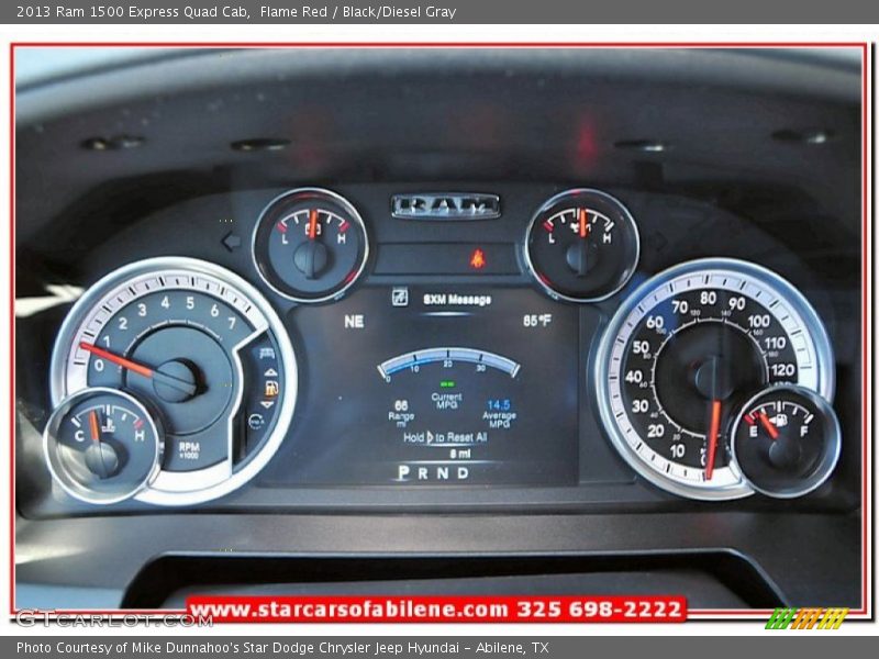 Flame Red / Black/Diesel Gray 2013 Ram 1500 Express Quad Cab
