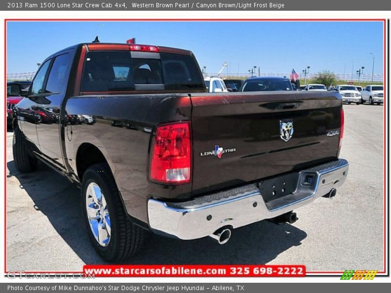 Western Brown Pearl / Canyon Brown/Light Frost Beige 2013 Ram 1500 Lone Star Crew Cab 4x4