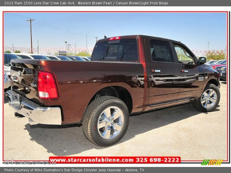 Western Brown Pearl / Canyon Brown/Light Frost Beige 2013 Ram 1500 Lone Star Crew Cab 4x4