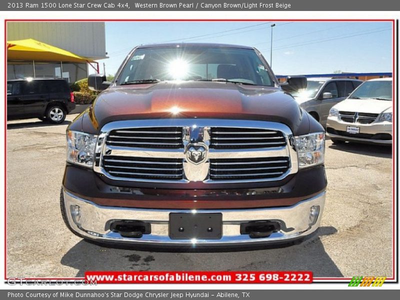 Western Brown Pearl / Canyon Brown/Light Frost Beige 2013 Ram 1500 Lone Star Crew Cab 4x4