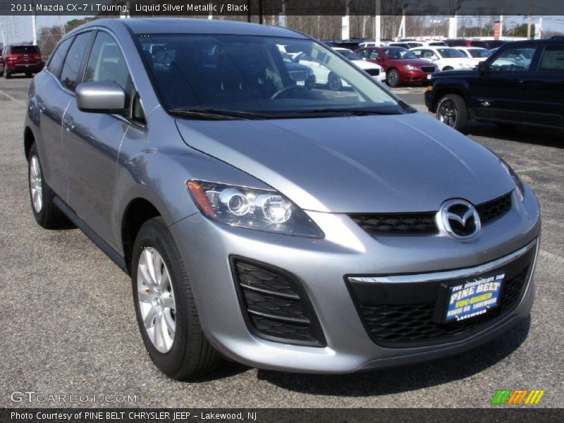Liquid Silver Metallic / Black 2011 Mazda CX-7 i Touring