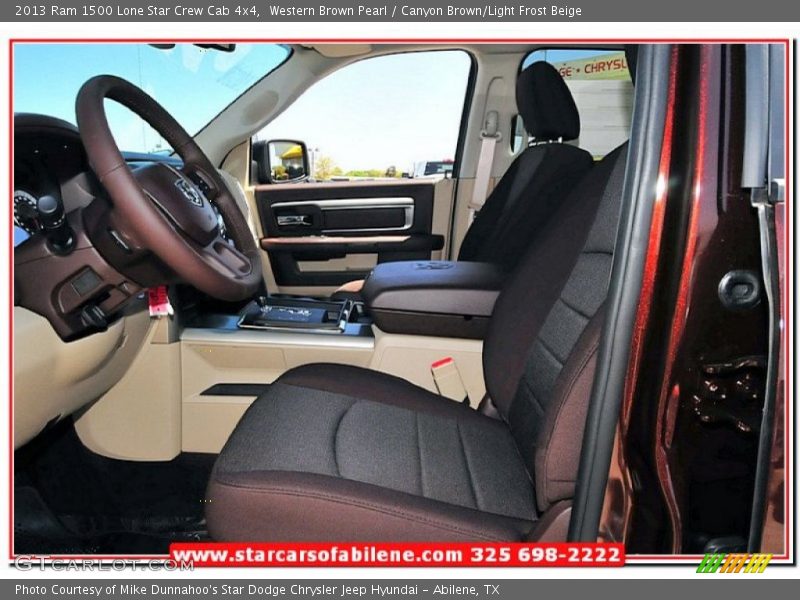 Western Brown Pearl / Canyon Brown/Light Frost Beige 2013 Ram 1500 Lone Star Crew Cab 4x4
