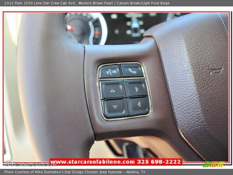 Western Brown Pearl / Canyon Brown/Light Frost Beige 2013 Ram 1500 Lone Star Crew Cab 4x4