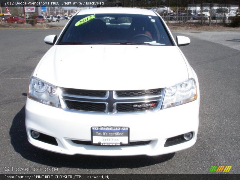Bright White / Black/Red 2012 Dodge Avenger SXT Plus