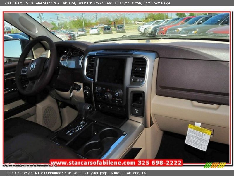 Western Brown Pearl / Canyon Brown/Light Frost Beige 2013 Ram 1500 Lone Star Crew Cab 4x4