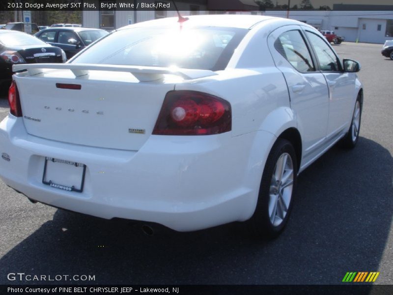 Bright White / Black/Red 2012 Dodge Avenger SXT Plus