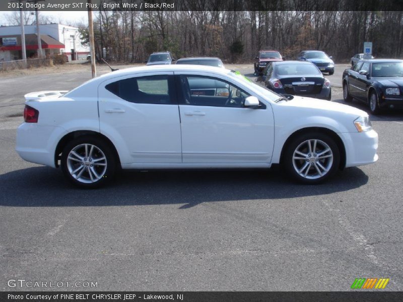 Bright White / Black/Red 2012 Dodge Avenger SXT Plus