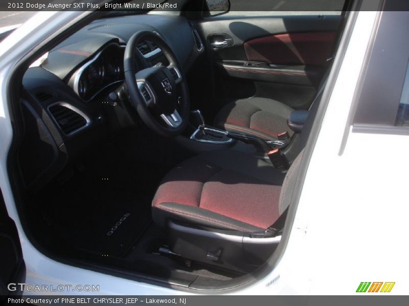 Bright White / Black/Red 2012 Dodge Avenger SXT Plus