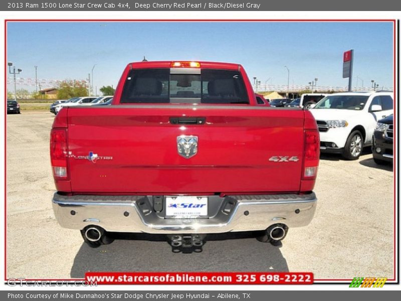 Deep Cherry Red Pearl / Black/Diesel Gray 2013 Ram 1500 Lone Star Crew Cab 4x4