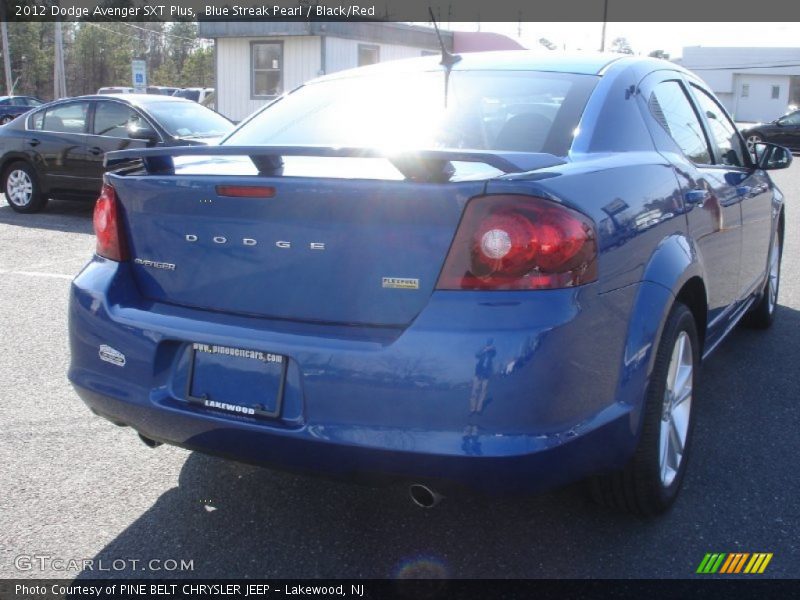 Blue Streak Pearl / Black/Red 2012 Dodge Avenger SXT Plus