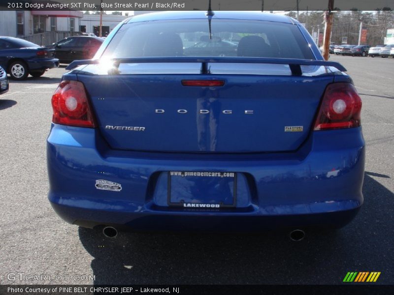 Blue Streak Pearl / Black/Red 2012 Dodge Avenger SXT Plus