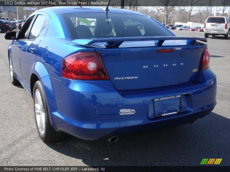 Blue Streak Pearl / Black/Red 2012 Dodge Avenger SXT Plus
