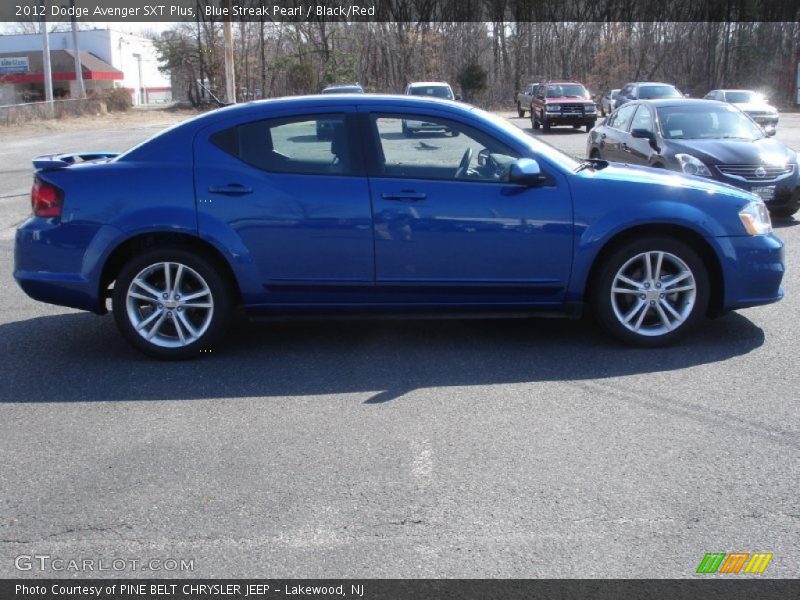 Blue Streak Pearl / Black/Red 2012 Dodge Avenger SXT Plus