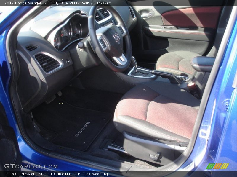 Blue Streak Pearl / Black/Red 2012 Dodge Avenger SXT Plus
