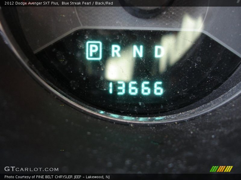 Blue Streak Pearl / Black/Red 2012 Dodge Avenger SXT Plus