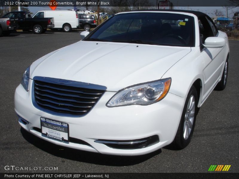 Bright White / Black 2012 Chrysler 200 Touring Convertible