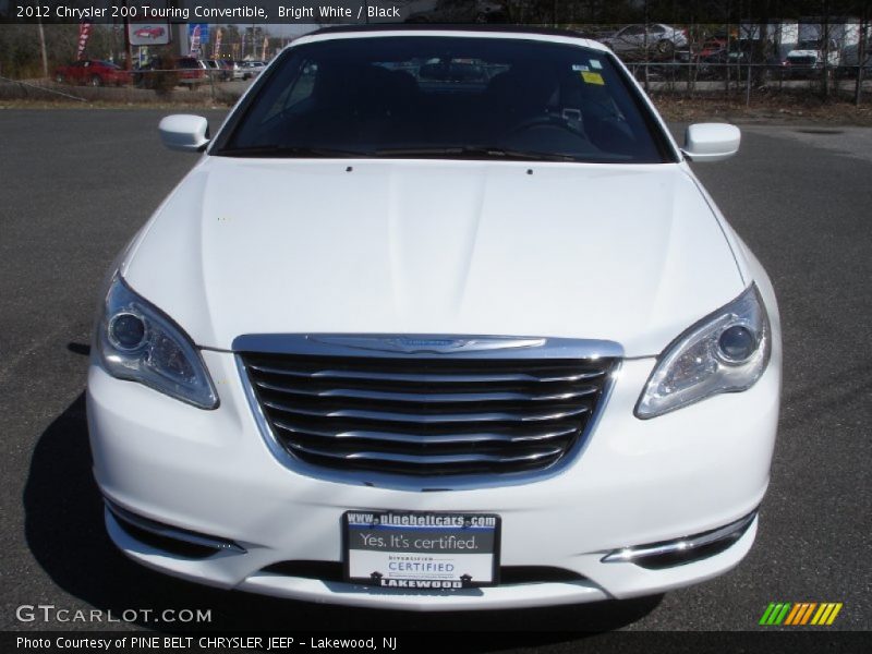Bright White / Black 2012 Chrysler 200 Touring Convertible