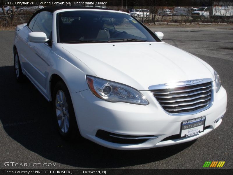 Bright White / Black 2012 Chrysler 200 Touring Convertible