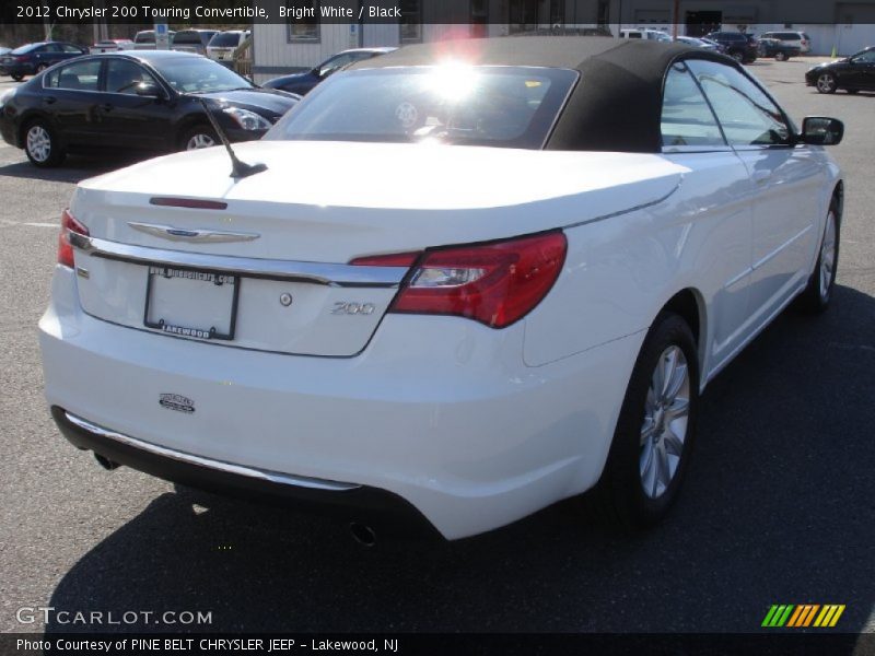 Bright White / Black 2012 Chrysler 200 Touring Convertible
