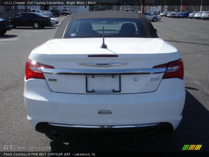 Bright White / Black 2012 Chrysler 200 Touring Convertible