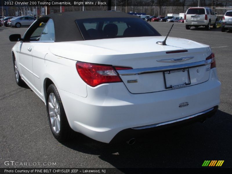Bright White / Black 2012 Chrysler 200 Touring Convertible