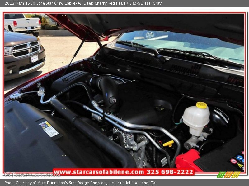 Deep Cherry Red Pearl / Black/Diesel Gray 2013 Ram 1500 Lone Star Crew Cab 4x4