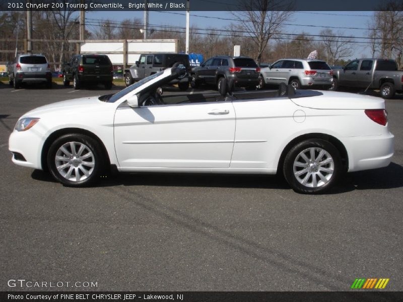 Bright White / Black 2012 Chrysler 200 Touring Convertible