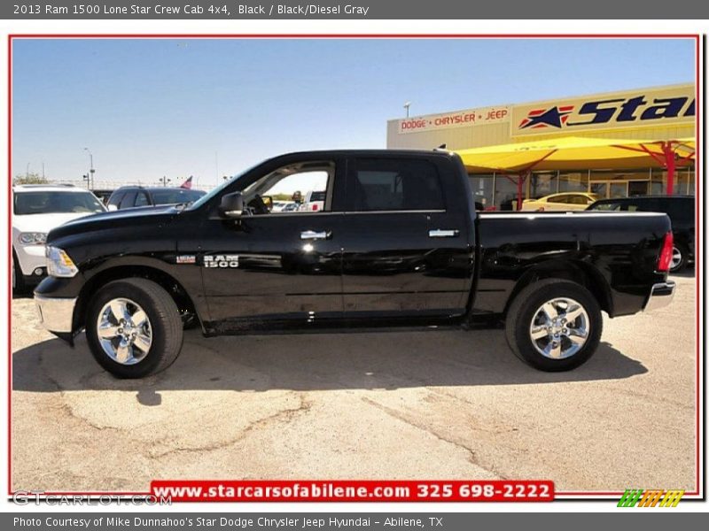 Black / Black/Diesel Gray 2013 Ram 1500 Lone Star Crew Cab 4x4