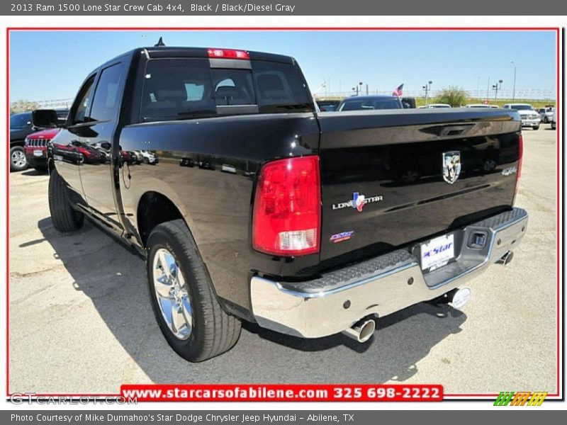 Black / Black/Diesel Gray 2013 Ram 1500 Lone Star Crew Cab 4x4