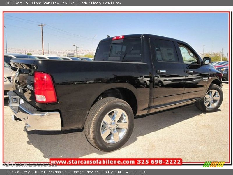 Black / Black/Diesel Gray 2013 Ram 1500 Lone Star Crew Cab 4x4