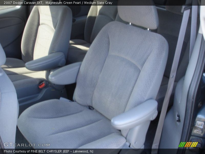 Magnesium Green Pearl / Medium Slate Gray 2007 Dodge Caravan SXT