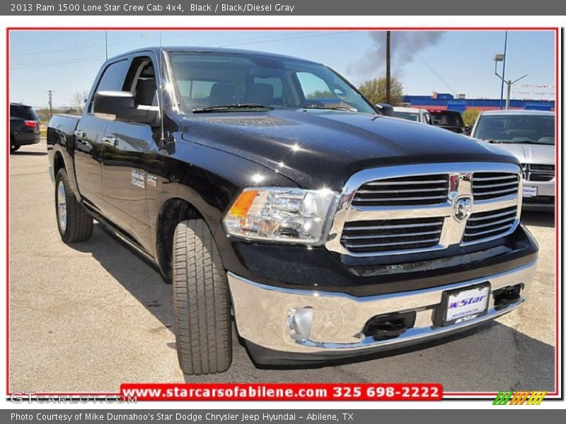 Black / Black/Diesel Gray 2013 Ram 1500 Lone Star Crew Cab 4x4