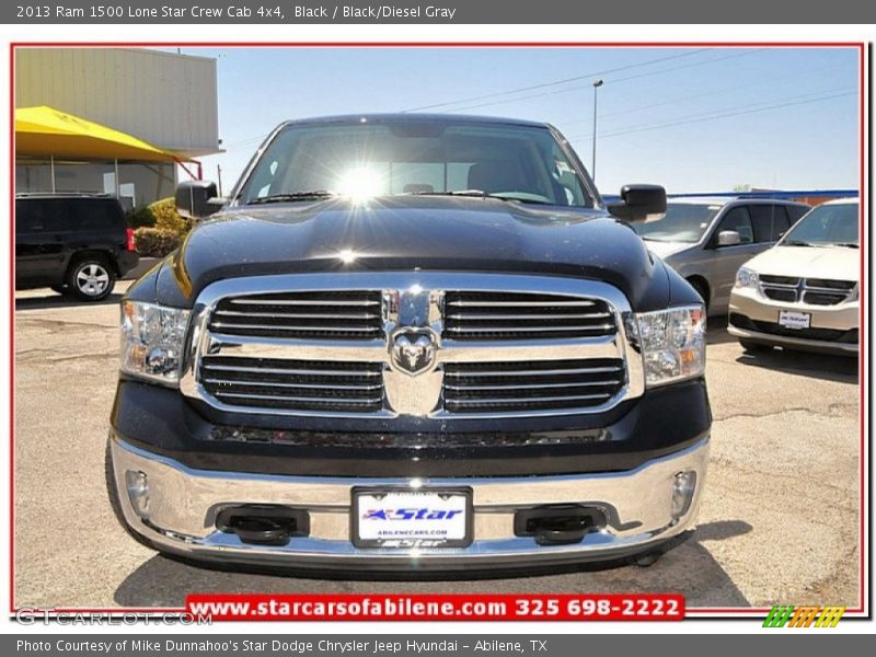 Black / Black/Diesel Gray 2013 Ram 1500 Lone Star Crew Cab 4x4